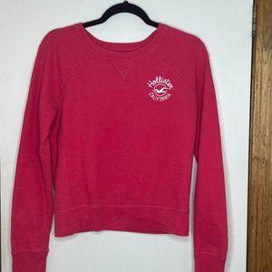 Medium Hollister Crop Crewneck Sweatshirt Pink